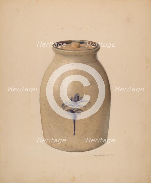 Jar, c. 1938. Creator: George Loughridge.