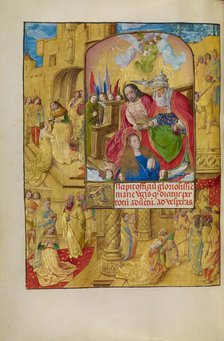 The Coronation of the Virgin; Spinola Hours, about 1510-1520. Creator: Master of the Lubeck Bible.