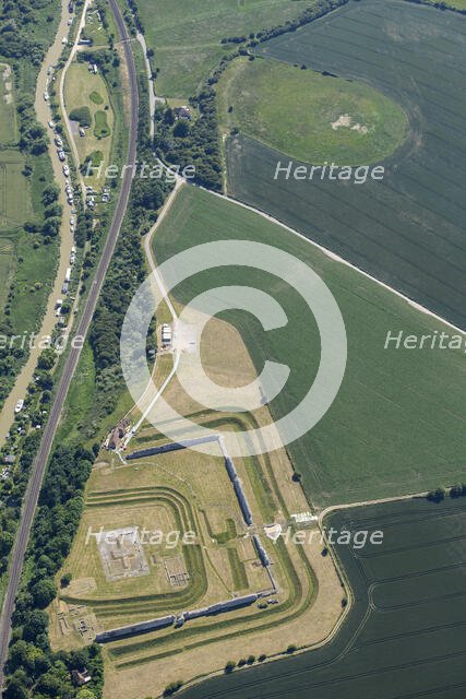 Richborough Roman fort and amphitheatre, Kent, 2022. Creator: Damian Grady.