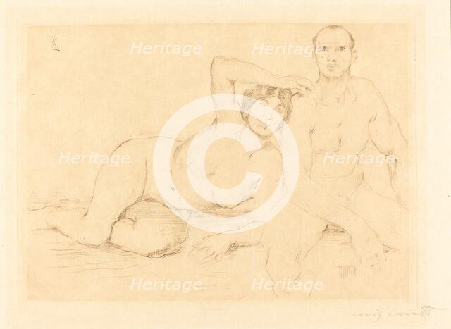 Zwei Menschen (Two Nudes), 1908. Creator: Lovis Corinth.