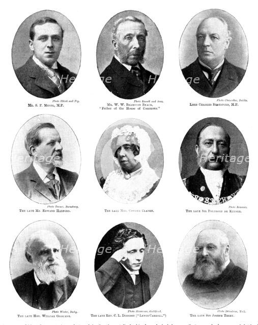 Portraits of politicians and authors, 1898.  Creators: Elliott & Fry, Russell & Sons.
