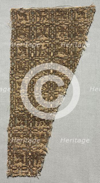 Lampas with animals in squares, late 1200s - 1300s. Creator: Unknown.