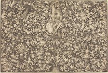 Ornament Panel with Two Lovers, c. 1490/1500. Creator: Israhel van Meckenem.