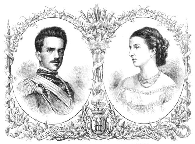 The Crown Prince Humbert of Italy and Princess Margaret of Savoy, 1868. Creator: Unknown.