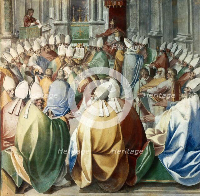 The Fourth Council of Constantinople, ca 1585-1590 . Creator: Nebbia, Cesare (1536-1614).