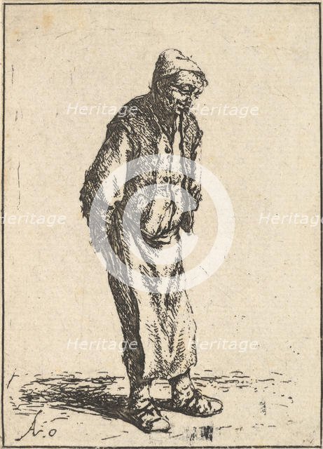 Peasant with Hands Behind his Back, 1610-85. Creator: Adriaen van Ostade.