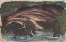 Wild Boars in the Water, 1910-1911.