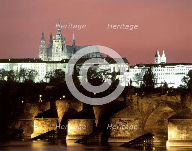 Prague Castle and St Vitus Cathedral, Czech Republic.