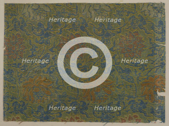 Brocade, silk. A sample, Edo period, 1615-1868. Creator: Unknown.