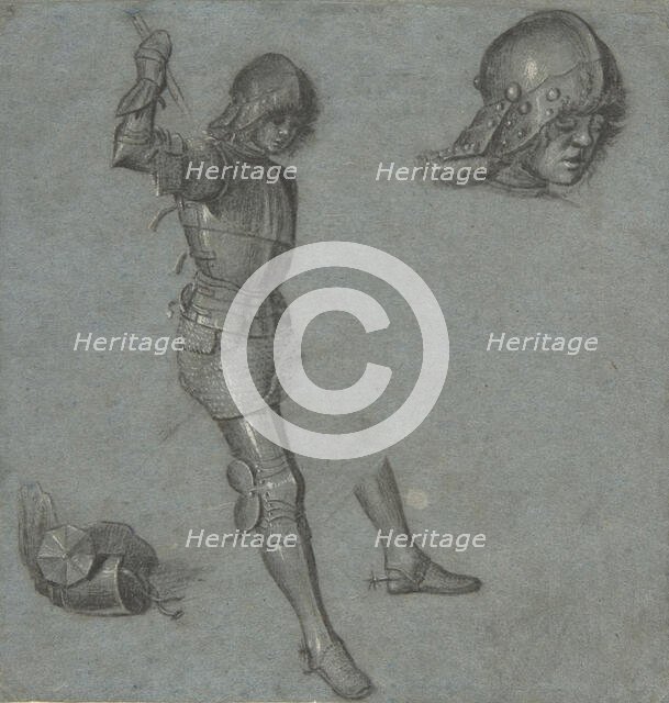 Studies of a Seated Youth in Armor, ca. 1505. Creator: Vittore Carpaccio.