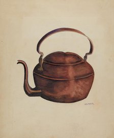 Tea Kettle, 1935/1942. Creator: Herbert Marsh.