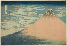 A Mild Breeze on a Fine Day (Gaifu kaisei), from the series "Thirty-six Views of Mount..., c1830/33. Creator: Hokusai.