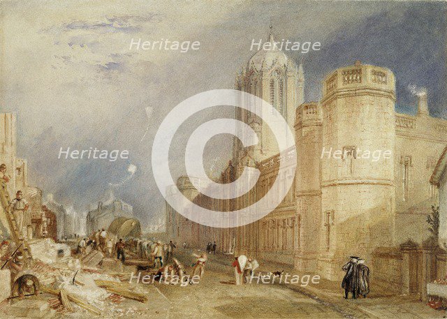Christ Church College, Oxford, 1832-1833. Artist: JMW Turner.
