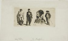 Sheet of Skteches, 1829. Creator: Auguste Raffet.