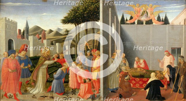 Saint Nicholas Frees an Innocent Man Comdemned to Death (From the Perugia Altarpiece), ca 1437. Creator: Angelico, Fra Giovanni, da Fiesole (ca. 1400-1455).