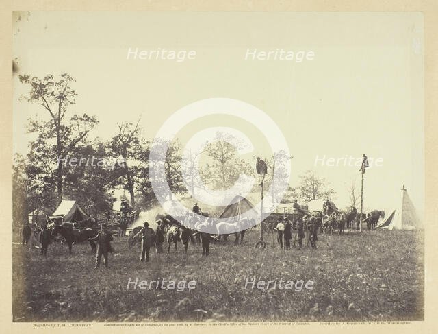 U.S. Military Telegraph Construction Corps, April 1864. Creator: Alexander Gardner.