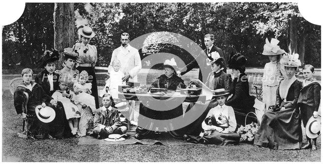 A royal family party at Osborne House, Isle of Wight, c1890-1900, (1935). Artist: Unknown