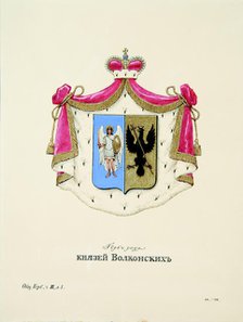 The coat of arms of the Volkonsky House. Creator: Trukhanov, Alexander Alexandrovich (1880.1942).