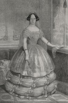 Sophie of Sweden, (1801-1865), Princess of Sweden and Grand Duchess consort of Baden, 1852.  Creator: J.J. Martinez.