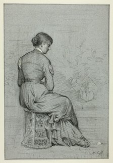 Woman Seated on a Tabouret, n.d. Creator: Henry Stacy Marks.