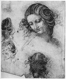 Study for the Head of Leda, 1503-1507 (1954). Artist: Leonardo da Vinci