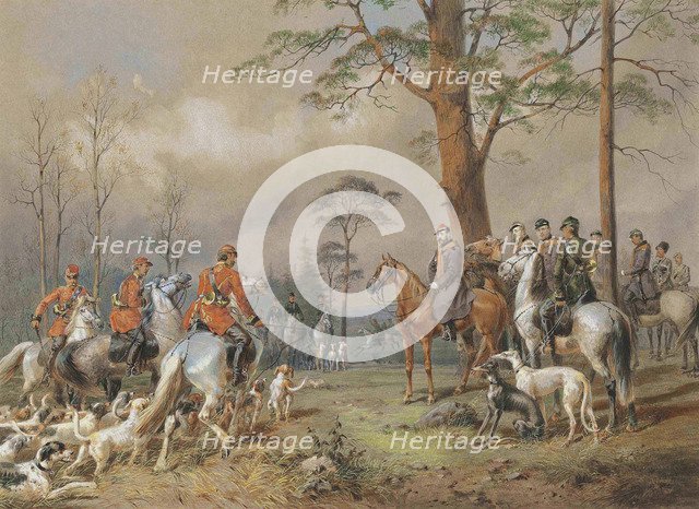 The hunting party of Emperor Alexander II.