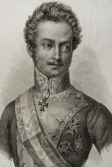 Portrait of Luis Fernández de Córdoba y Valcárcel (1798-1840), Spanish lieutenant general, 1845. Creator: Jose Gomez.