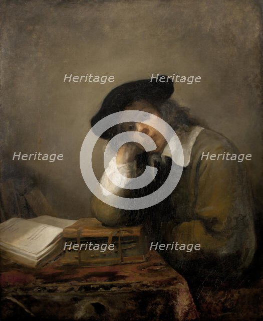 Portrait of young student ('The Student'), mid-17th century. Creator: Samuel van Hoogstraten.