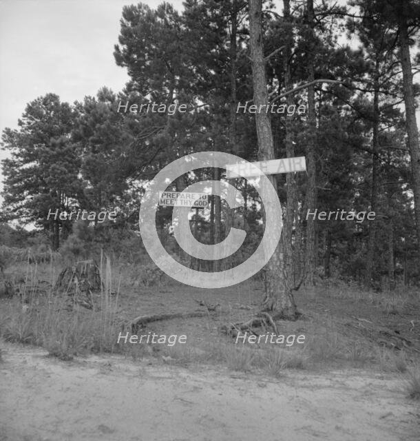 Georgia road sign, 1937. Creator: Dorothea Lange.