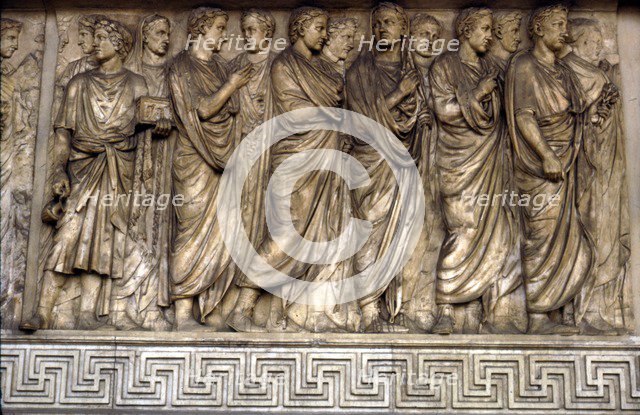 Members of Augustan family, Ara Pacis, 'Altar of Peace', Rome, 13 BC. Artist: Unknown.