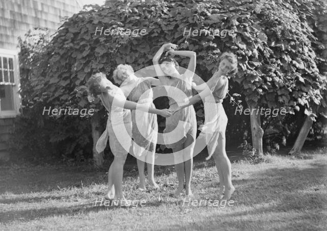 Elizabeth Duncan dancers and children, 1936 Creator: Arnold Genthe.