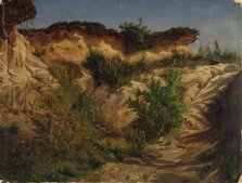 Sand pit, exercise, 1854. Creator: Werner Holmberg.