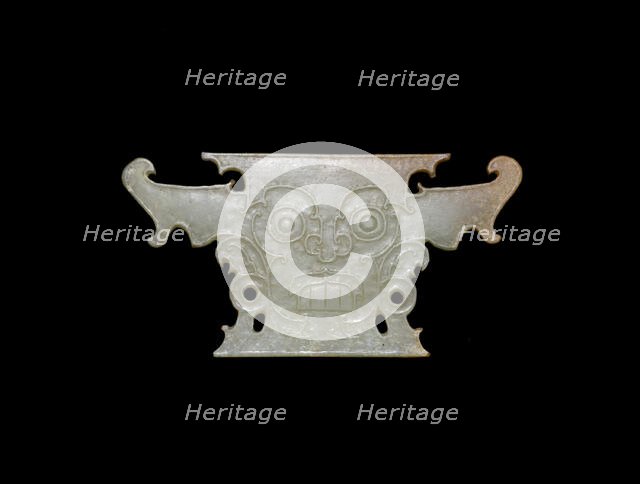 Plaque with Human Head, late Neolithic period, Shejiahe culture, c. 2500/2000 B.C. Creator: Unknown.