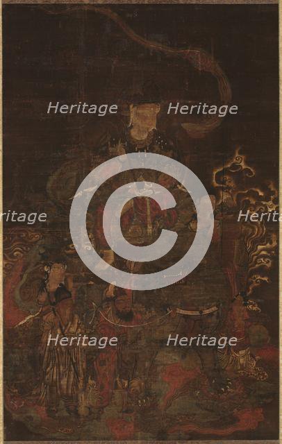 Monju and Attendants, 1200s. Creator: Unknown.