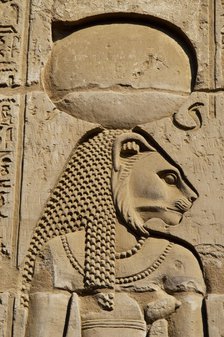 Relief of Sekhmet, the lion-headed goddess, Temple of Kom Ombo, Egypt, 2nd century BC (2003). Creator: Unknown.