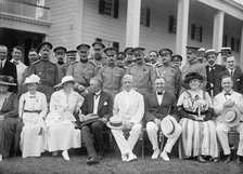 Group at Mount Vernon; Front Row, Left To Right Beginning with Woman in White Hat And Dark..., 1917. Creator: Harris & Ewing.