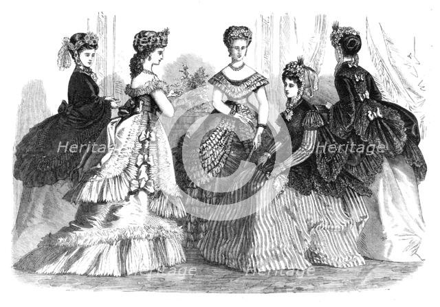 Paris fashions for May, 1869. Creator: Unknown.