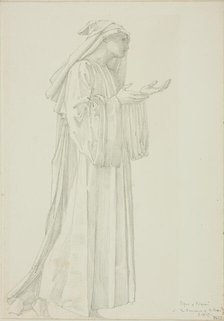 Figure of Pilgrim in Romaunt of the Rose, c. 1873-77. Creator: Sir Edward Coley Burne-Jones.