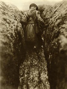An officer in the trenches, France, First World War, 1916, (1935). Creator: Unknown.