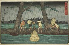 Fujieda—No. 23, from the series "Fifty-three Stations of the Tokaido (Tokaido gojusan..., c.1847/52. Creator: Ando Hiroshige.