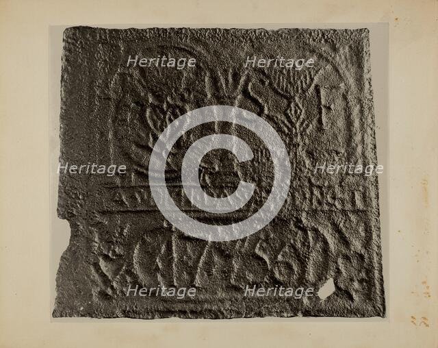 Pa. German Stove Plate, c. 1936. Creator: Charles Von Urban.