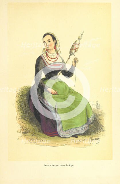 Woman from Vigo, 1848.  Creators: Clerman, Duverger.