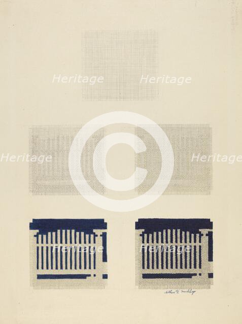 Chart of Coverlet Thread Construction, 1941. Creator: Merkley, Arthur G..