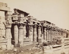 Colonade of the Temple of Isis on the Island of Philae, between 1860 and 1903. Creator: Antonio Beato.