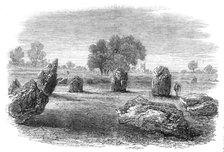 The British Association at Bath: Druidical circles at Stanton Drew, 1864. Creator: Unknown.