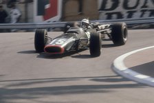 BRM of Dickie Attwood entering a corner, Monaco Grand Prix, 1968. Artist: Unknown