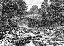 Sketches in Nidderdale, Yorkshire: Bridge over How Stean Beck, 1883. Creator: Unknown.