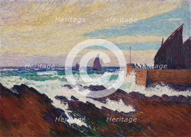 Rosehearty Pier, 1910. Creator: Alfred William Finch.