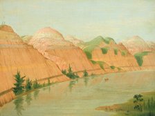 Magnificent Clay Bluffs, 1800 Miles above St. Louis, 1832. Creator: George Catlin.