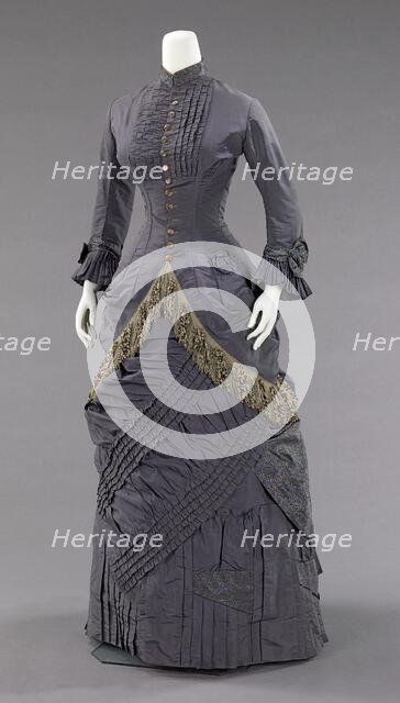 Afternoon ensemble, American, 1878-82. Creator: Unknown.